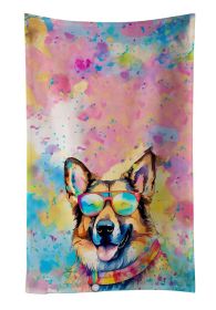 German Shepherd Hippie Dawg Kitchen Towel Dish Cloths Guest Hand Towel Decorative Bathroom Towel for Face,Tea, Dishcloth, Kitchen and Bath