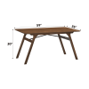 Kaela Walnut & Light Gray Finish 7PCs Dining Room Set