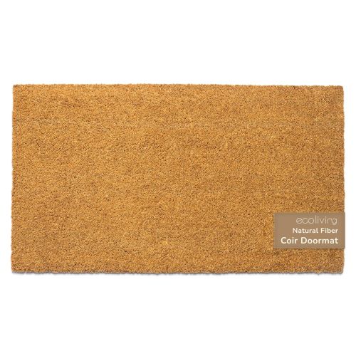 Welcome Doormats Natural Coco Coir Mats with Non Slip PVC Backing Indoor Outdoor Mats for Home & Office Floor Mats for Door Decor Patio Decor Plain En