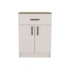 Pantry Cabinet Netal, Kitchen, Ivory / Natural Oak