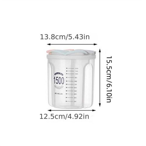 1 Pc Food Storage Box; Sealed Storage Container BPA Free Plastic Cereal Dispenser; Large Kitchen Storage Container With Lid And Compartment For C